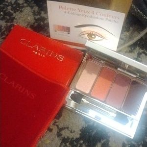 3/$20 NIB Clarins Paris 4 Colour Eyeshadow Palette in Lovely Rose